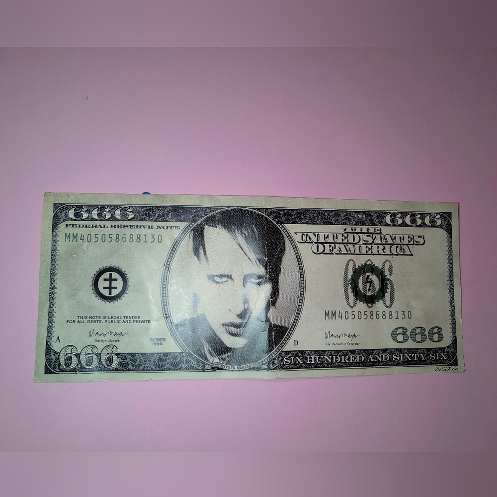 Marilyn Manson 2016 tour VIP limited edition 666 mini poster 2415/2600